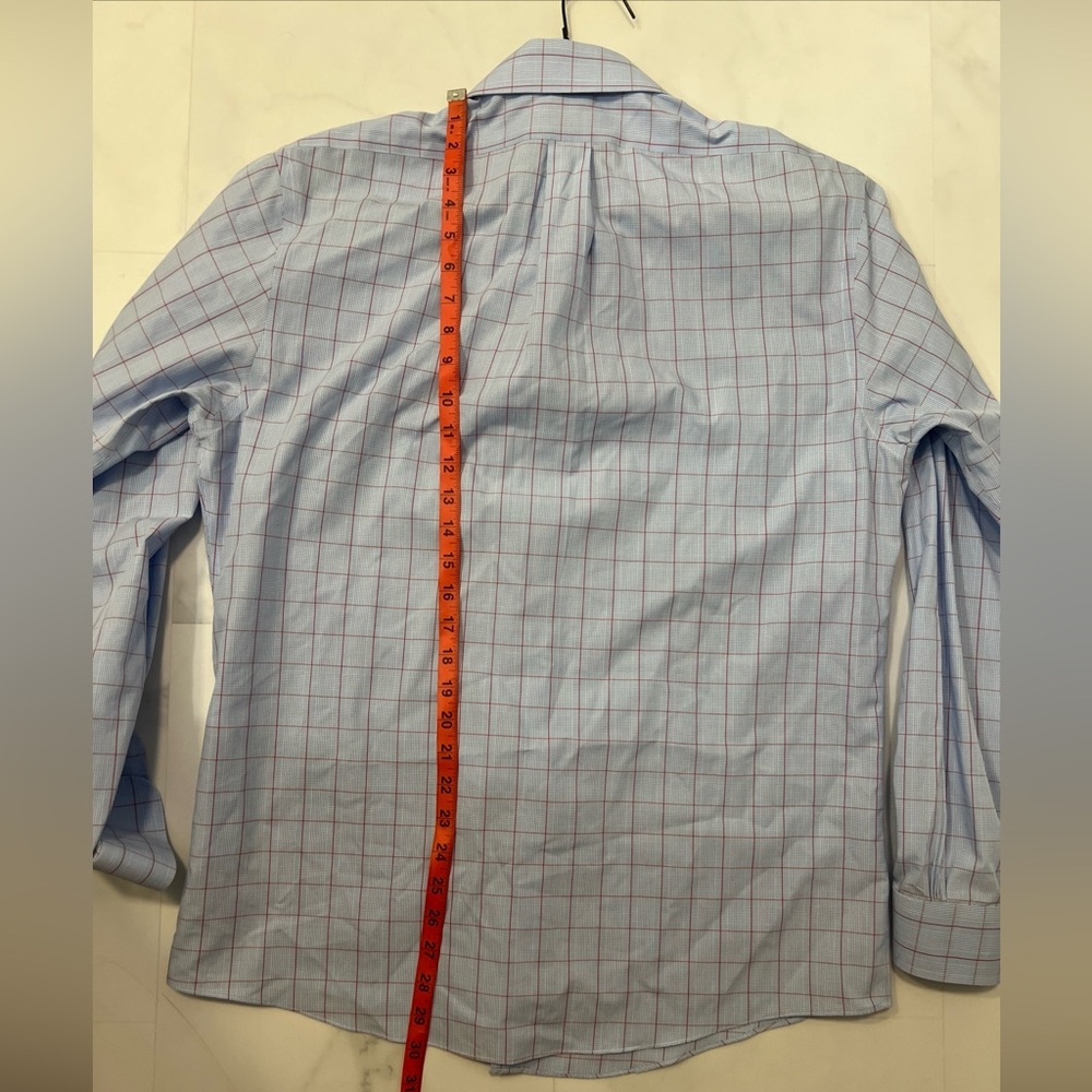 Brooks Brothers Mens 16-4/5 Blue Red Check 100% Cotton Non-Iron Dress Shirt - Picture 7 of 7